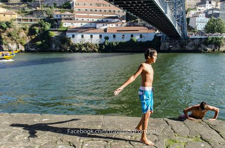 Saltos desde el puente  Luis I  de Oporto