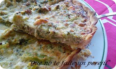 Quiché de Brócolis y Salmón Quiché de Brócolis y Salmón