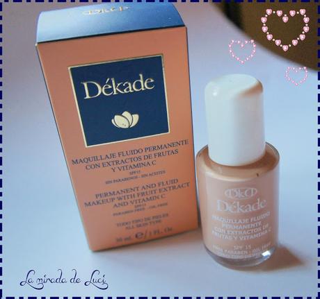 DÉKADE, maquillaje fluido permanente con extractos de fruta y vitamina C. DÉKADE, maquillaje fluido permanente con extractos de fruta y vitamina C.