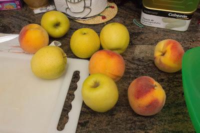 Tarta de manzana y melocotón fit Tarta de manzana y melocotón fit