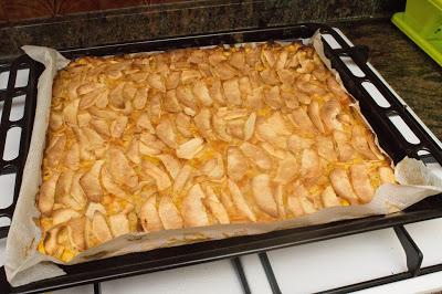 Tarta de manzana y melocotón fit Tarta de manzana y melocotón fit
