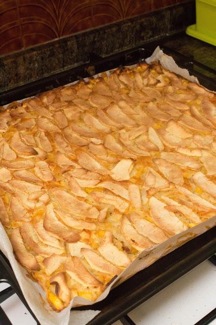 Tarta de manzana y melocotón fit Tarta de manzana y melocotón fit
