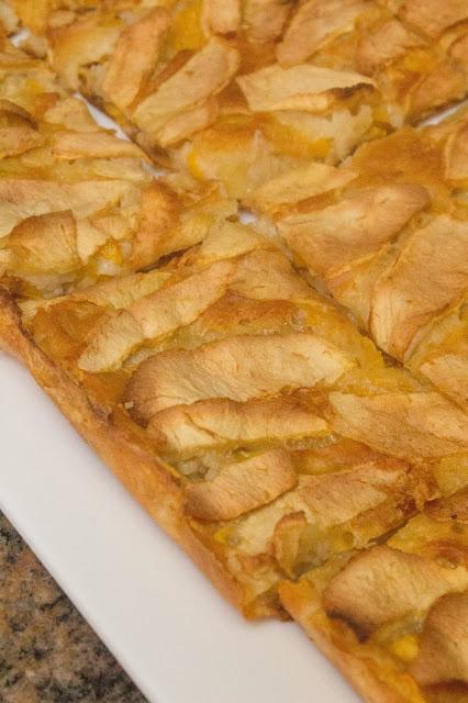 Tarta de manzana y melocotón fit Tarta de manzana y melocotón fit