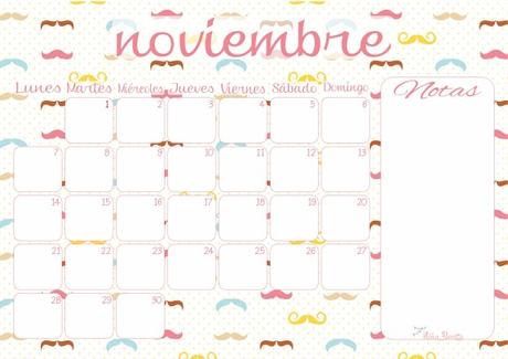 Imprimible: Calendario Noviembre de 2016