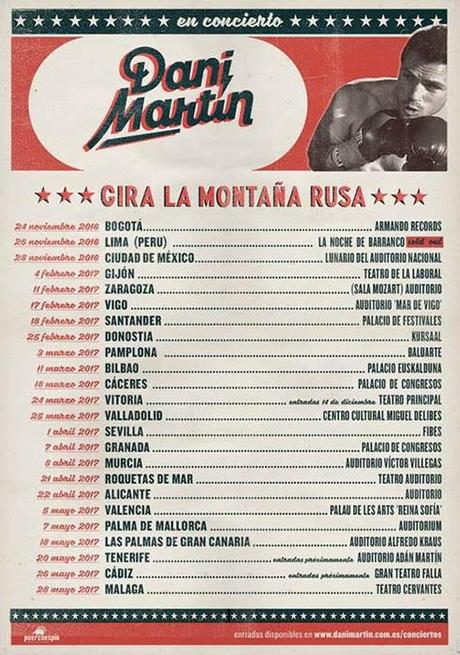 Dani Martín anuncia las primeras fechas de presentación de ‘La Montaña Rusa’ Gira de Dani Martín