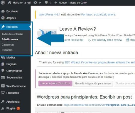 WordPress para principiantes: Escribir un post wordpress-para-principiantes-entradas