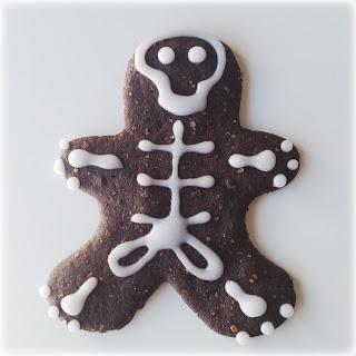 Galletas esqueleto para halloween (sabor chocolate)