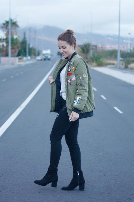 Bomber con parches de Gamiss Bomber con parches de Gamiss