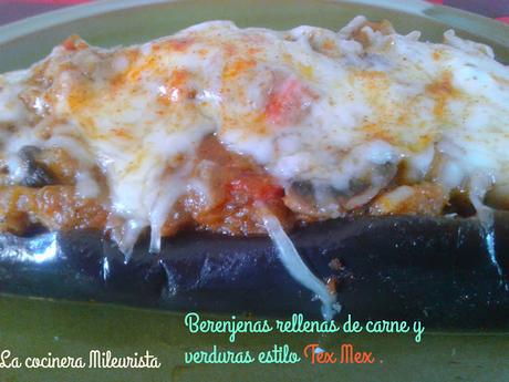 Berenjenas rellenas de carne y verduras estilo Tex Mex (mi vuelta al blog) Berenjenas rellenas de carne y verduras estilo Tex Mex (mi vuelta al blog)