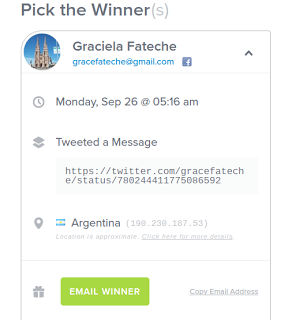 GANADOR/A DEL SORTEO GANADOR/A DEL SORTEO