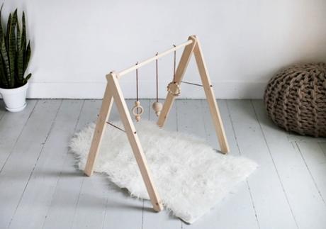 Diy Gimnasio de madera para el bebé Diy Gimnasio de madera para el bebé