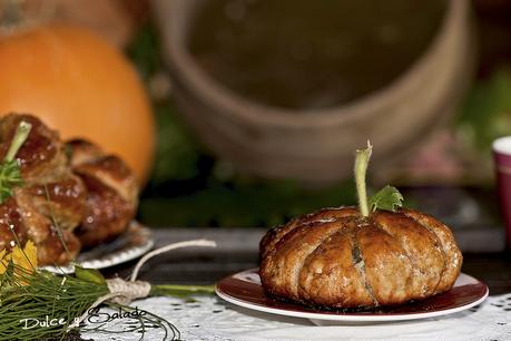Pan con forma de Calabazas Pan con forma de Calabazas