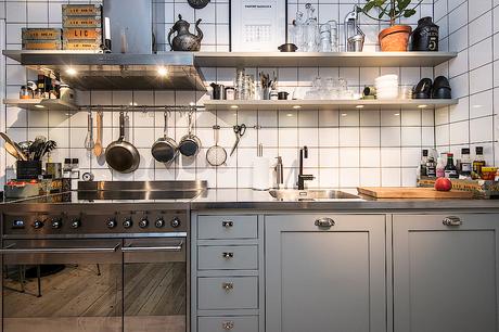 Una cocina y el ladrillo visto 04