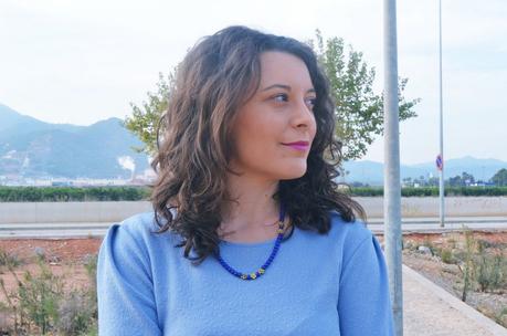 Blusa azul mangas acampanadas look_blusamangasacampanadasymetalizados_streetstyle_fashionbloggermivestidoazul-12
