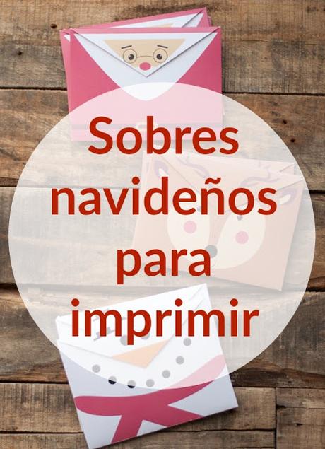 Sobres navideños para imprimir