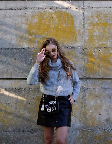 Jersey gris para el otoño Jersey gris para el otoño