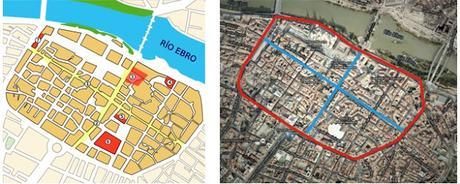 PLANO TÍPICO DE LA CIUDAD ROMANA Y SU HUELLAS EN LAS CIUDADES ESPAÑOLAS