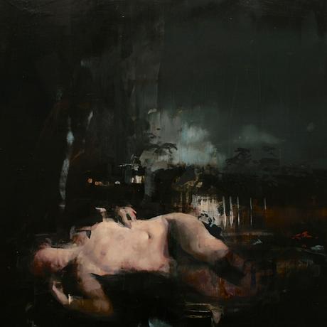 Alex Kanevsky - Night - 18x18 inches, oil on wood - Unstable Equilibrium - Dolby