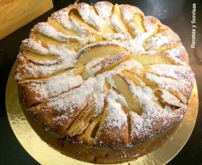 PASTEL DE MASCARPONE Y MANZANA