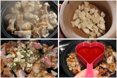 CONEJO AL AJILLO CON MEMBRILLO Y PERA CONEJO AL AJILLO CON MEMBRILLO Y PERA