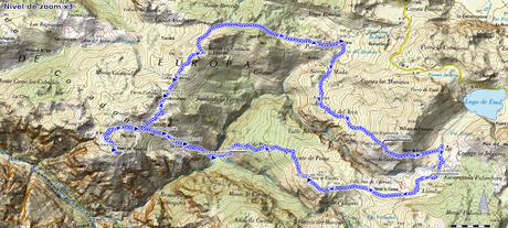 Mapa de la ruta del Bosque de Pome y Piedras Negras