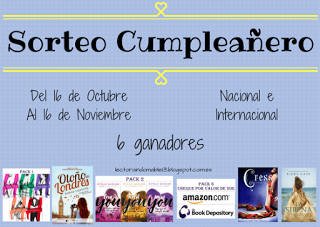 Sorteo de aniversario del blog Lectora Indomable