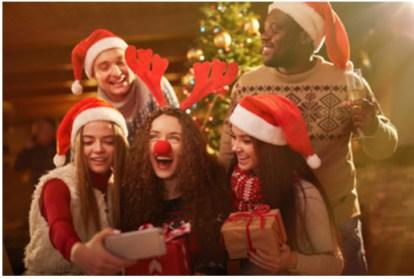 Accesorios para selfies divertido en Navidad