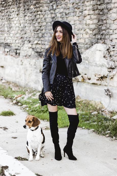 POLKA DOTS AND OVER THE KNEE BOOTS