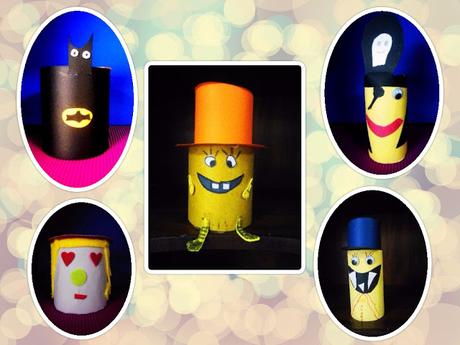 Reciclando tubos de cartón Reciclando tubos de cartón