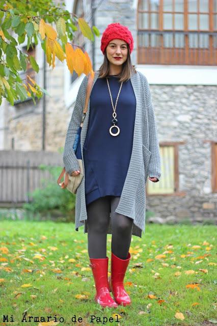 Outfit: Ideas para Vestir Botas de Agua con Vestido