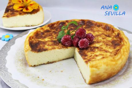 Tarta de queso La Viña, con Thermomix, tradicional y Olla GM. Ana Sevilla