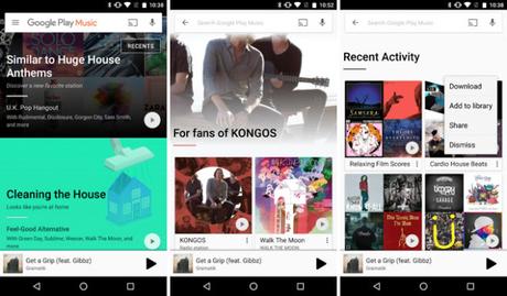 Google Play Música recibe gigantesca actualización [APK]