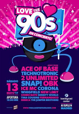 Jenny de Ace of Base, Technotronic, 2Unlimited, Snap!, OBK, Whigfield y Chimo Bayo, juntos en Madrid