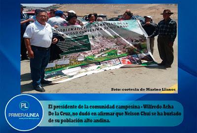 COMUNEROS DE HUAROS (CANTA) MOLESTOS E INDIGNADOS CON NELSON CHUI… COMUNEROS DE HUAROS (CANTA) MOLESTOS E INDIGNADOS CON NELSON CHUI…