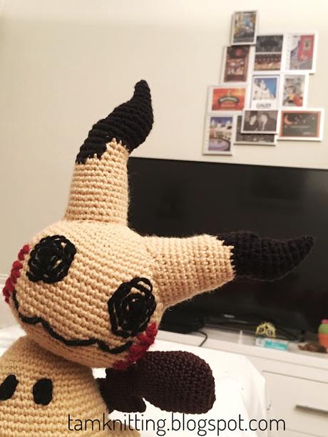 Pokémon Mimikyu crochet. Making off