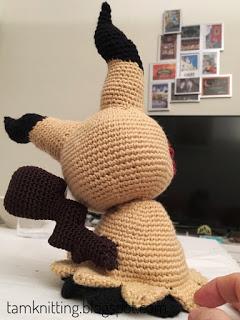 Pokémon Mimikyu crochet. Making off