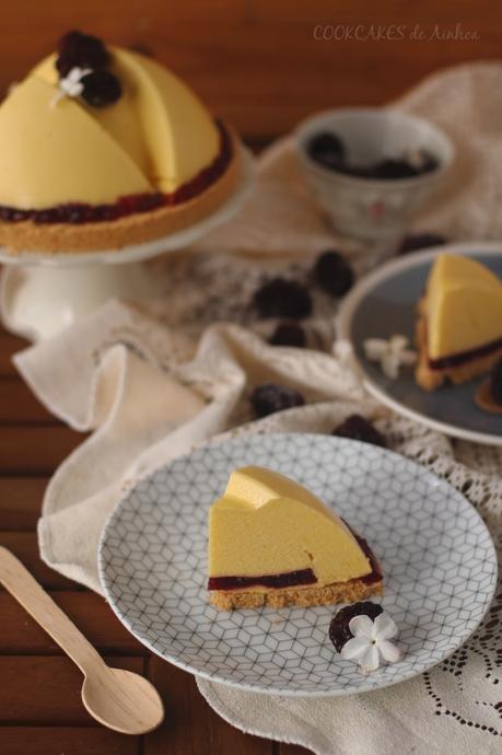 Tarta Mousse de Mango y Mora (sin horno) Tarta Mousse de Mango y Mora (sin horno)