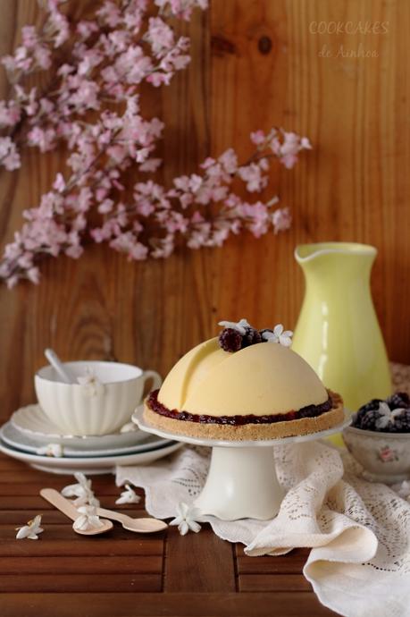 Tarta Mousse de Mango y Mora (sin horno) Tarta Mousse de Mango y Mora (sin horno)