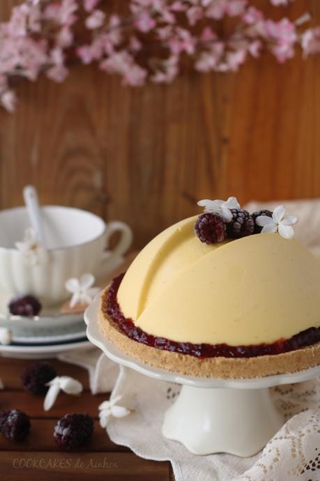 Tarta Mousse de Mango y Mora (sin horno) Tarta Mousse de Mango y Mora (sin horno)