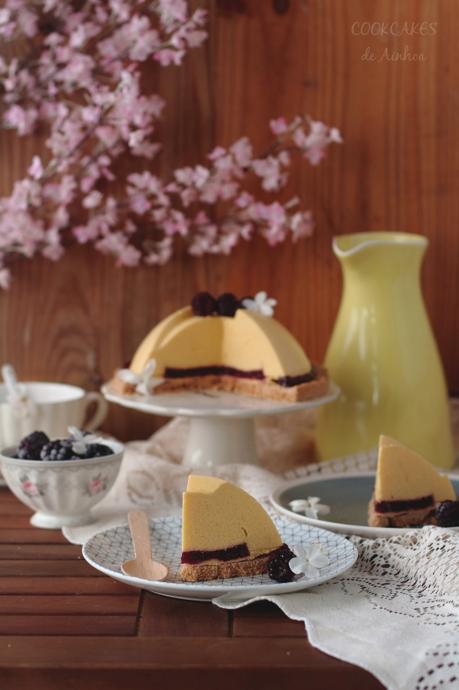 Tarta Mousse de Mango y Mora (sin horno) Tarta Mousse de Mango y Mora (sin horno)