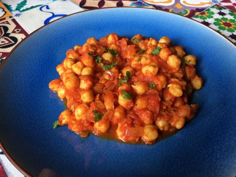 Garbanzos al estilo Chana Masala (cocina India)