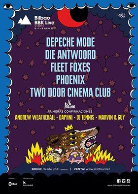 Bilbao BBK Live 2017: Phoenix, Two Door Cinema Club, Die Antwoord y Fleet Foxes