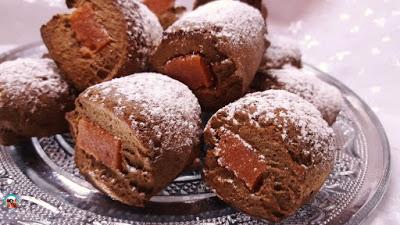 Bocados de chocolate y membrillo