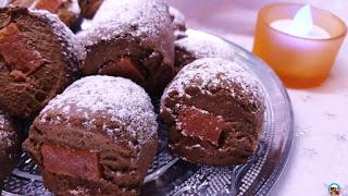 Bocados de chocolate y membrillo