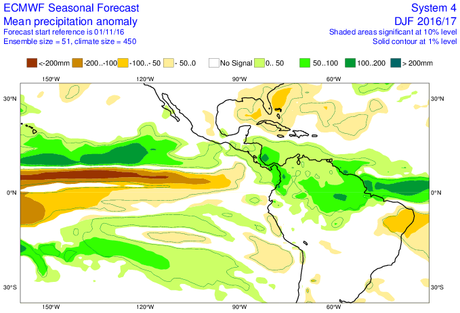 El fenómeno La Niña pudiera traer lluvias por encima de lo habitual en Venezuela para éste próximo trimestre