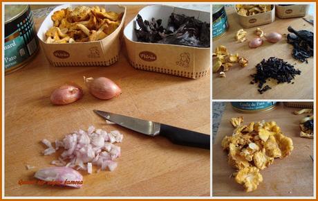 Canelones de confit de pato y setas Canelones de confit de pato y setas