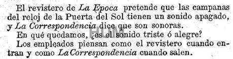 El reloj de la Puerta del Sol en tiempo real. Madrid, 1866 El reloj de la Puerta del Sol en tiempo real. Madrid, 1866