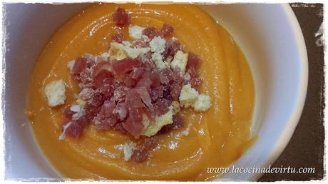 Crema de batatas y jamón Crema de batatas y jamón