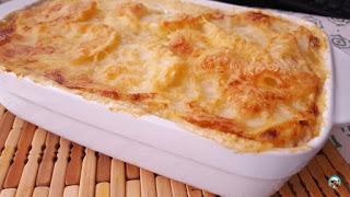 Papas gratinadas con puerros