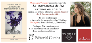 Jueves 24, 20 horas: Presentación de la trayectoría de los aviones en el aire de Constanza Ternicier